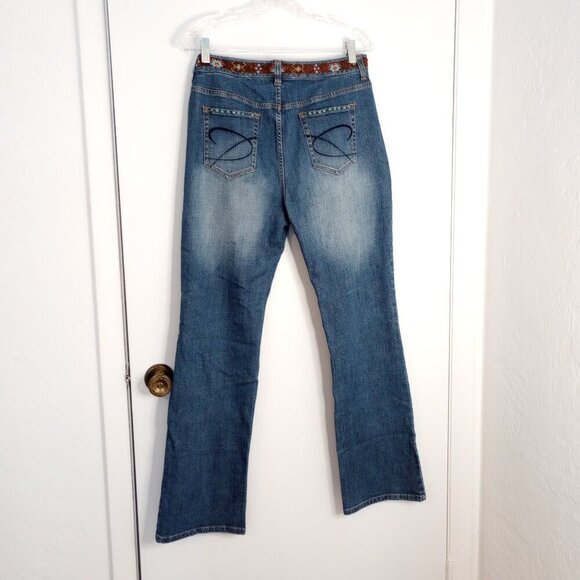 Chico's Platinum Navajo Beaded Trim Jeans - Picture 6 of 11